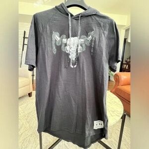 Under Armour Men's Hoodie Project Rock Charged Cotton Bull Snake Dark Gray M